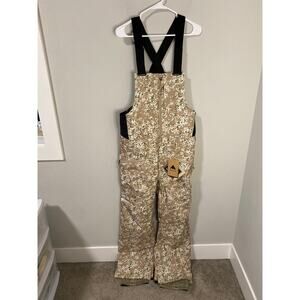 New Burton Men's Gore Reserve Bib, Snowfall Camo Size Medium
